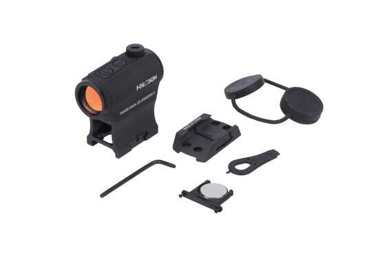 Red dot sight HS403B from Holosun with 2 MOA includes mounts and rubber cover
